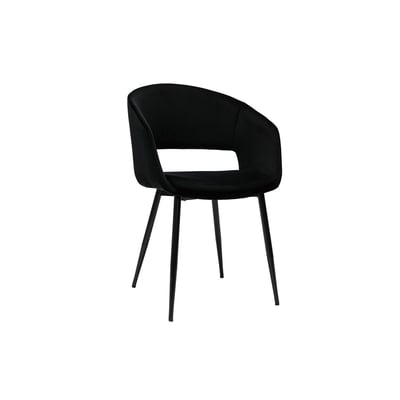 Chaise design en velours pieds métal PRISMA MILIBOO