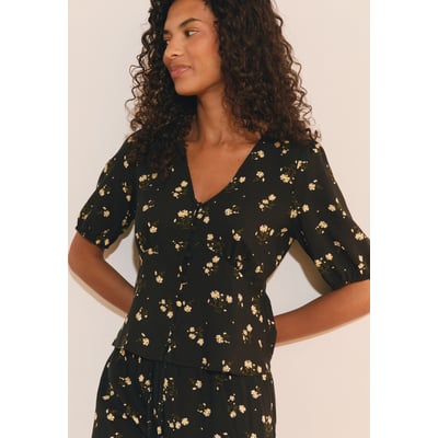 Chemise col V manches 3/4 à motifs A JULIEN IMP ETAM