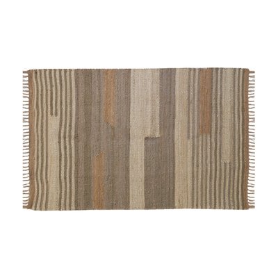 Tapis en jute naturel et coton naturel et teinté Ethnique Naturel et gris - 160 x 230 cm AUBRY GASPARD