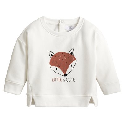 Sweater met ronde hals en print in katoen LA REDOUTE COLLECTIONS