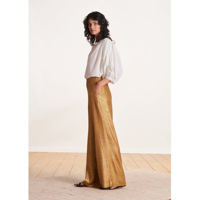 Pantalon en lin viscose taille haute LA FEE MARABOUTEE