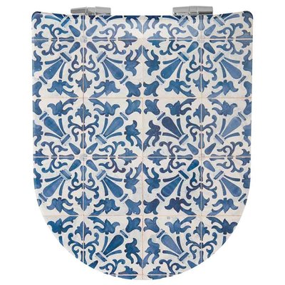 Abattant Double OLFA Déclipsable Motif "Azulejos " HOME MAISON