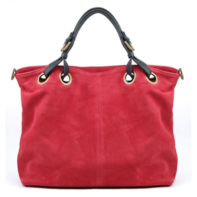 Sac à Main Cuir Vintage Bordeaux Made In Italy - Très Bon état, Fait Main, Occasion