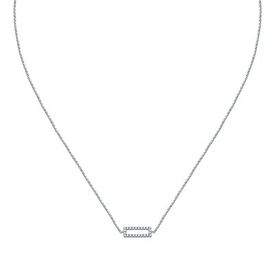 Collier en or 375 et oxyde de zirconium CLEOR