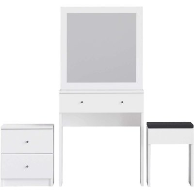 Ensemble coiffeuse tabouret et chevet Nice HANAH HOME