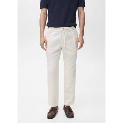 Pantalon slim fit lin cordon MANGO MAN
