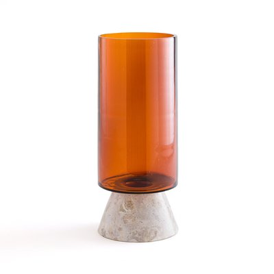 Trapani Tall Amber Glass & Marble Dish AM.PM