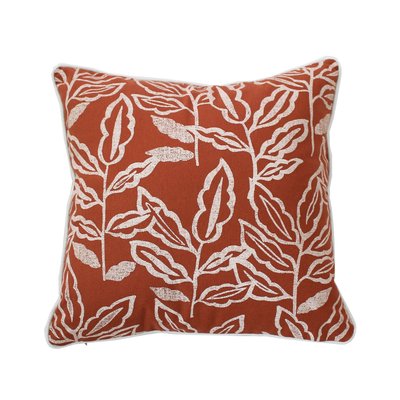 Coussin déhoussable en coton recyclé Chambray HOME MAISON