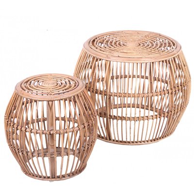 Set de 2 Tables Basses Rotin WADIGA