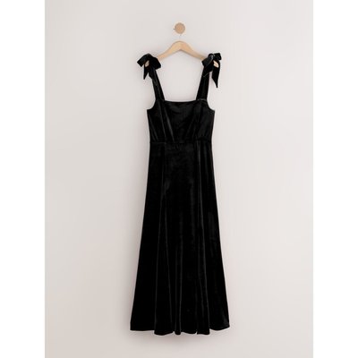 Robe longue en velours avec nœud NEXT
