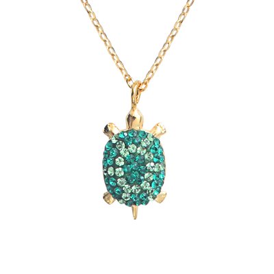 Collier doré à l'or fin cristal KUCHI TORTUE CAROLINE NAJMAN
