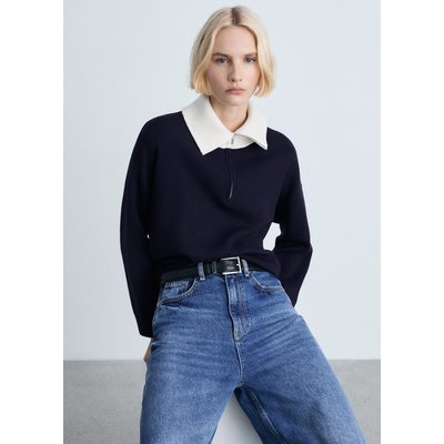 Pull maille col contrasté MANGO