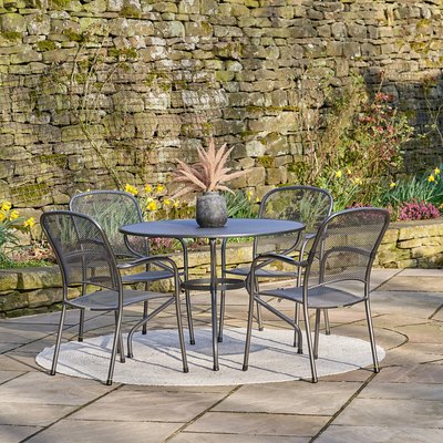 Carlo Round 4 Seater Patio Dining Set SO'HOME