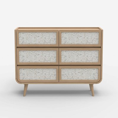 Ozen Stone & Mango Wood 6 Drawer Chest ÉDITÉ