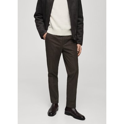 Pantalon flanelle micro pied-de-poule MANGO MAN