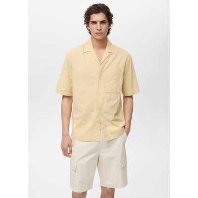 Chemise col bowling broderies MANGO MAN