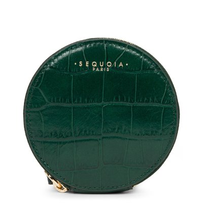 Portefeuille zippé CUBE CROCO SEQUOIA