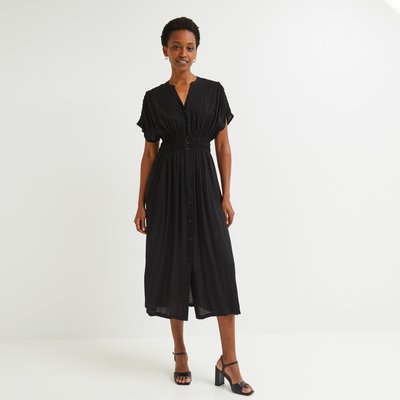 Robe midi cintrée unie MONOPRIX