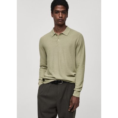 Pull-over polo maille coton microstructure MANGO MAN