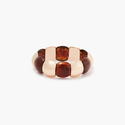 Bracelet élastique écaille marron et doré BALABOOSTE