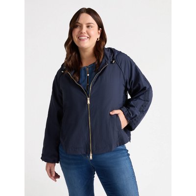 Parka avec dos en dentelle, en nylon effet froissé FIORELLA RUBINO