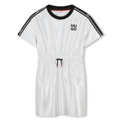 Robe satinée à manches courtes HUGO KIDSWEAR
