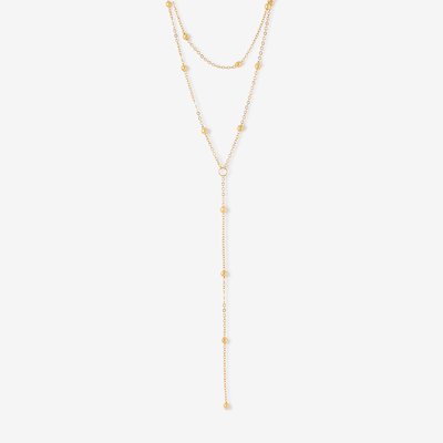 Collier boules acier inoxydable doré BALABOOSTE