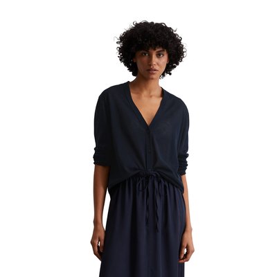 Cardigan en maille fine slim en mélange de coton organique MARC O'POLO