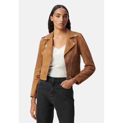 Veste cuir velours esprit motard IKKS