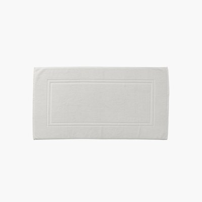 Tapis de bain coton LOLA II CARRE BLANC