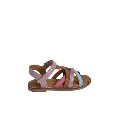 Sandales scratchées cuir enfant VERTBAUDET