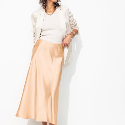 Jupe mi-longue en satin uni PROMOD
