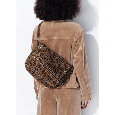Sac léopard en cuir suédé PROMOD