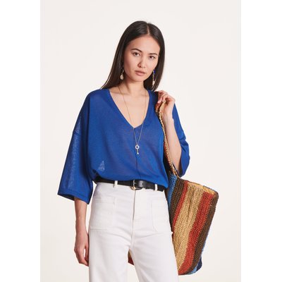 Pull oversize col V profond LA FEE MARABOUTEE