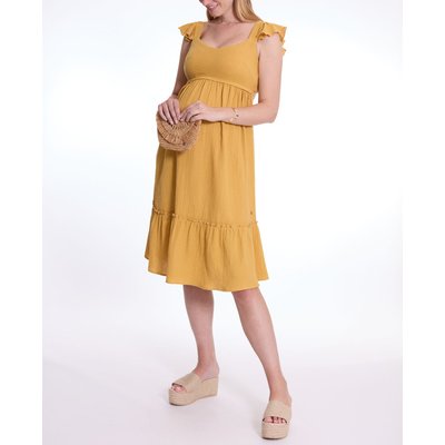Robe de grossesse et d'allaitement Melody cumin CACHE COEUR