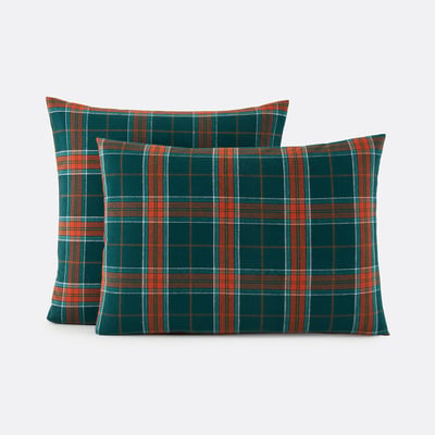Funda de almohada de franela, de cuadros, JORASSES LA REDOUTE INTERIEURS