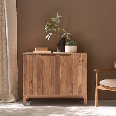 Buffet 2 portes en acacia massif 100 cm  SAMSO BERAH GETAH