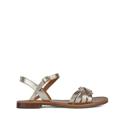 Sozy Leather Flat Sandals GEOX