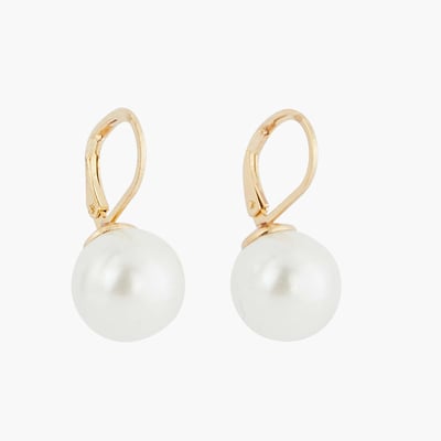 Boucles d'oreilles petites dormeuses perle de verre 12mm BALABOOSTE