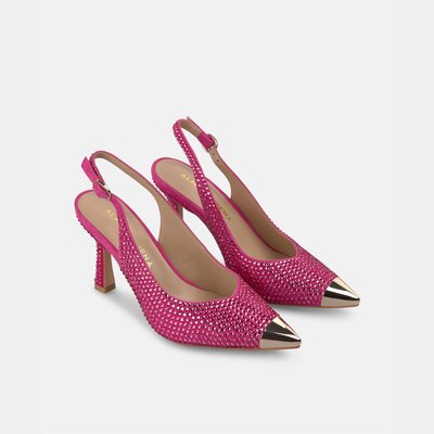 Chaussures à talons aiguilles ornées de strass avec détail métallique ALMA EN PENA