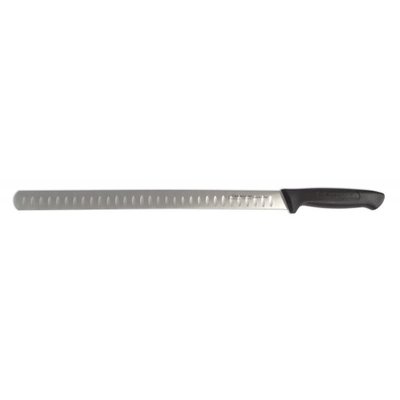 Couteau à jambon Bargoin 33cm manche noir lame alvéolée FISCHER