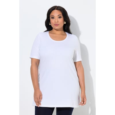 T-shirt long. Col rond et manches courtes. ULLA POPKEN
