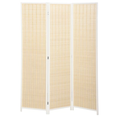 Cloison de séparation Bambou Blanc HOMCOM