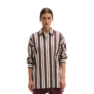 Blouse en popeline rayée oversized en pur coton organique MARC O'POLO