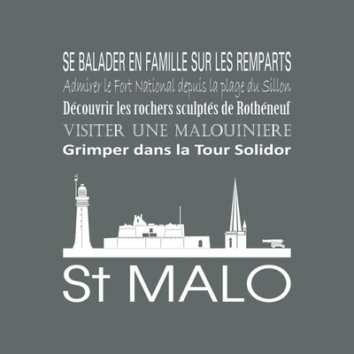 Tableau Mural Saint-malo ILLUSTRATION CEANOTHE