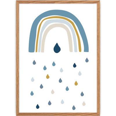 Tableau en bois, cadre vertical, Rain of Happiness RECOLLECTION
