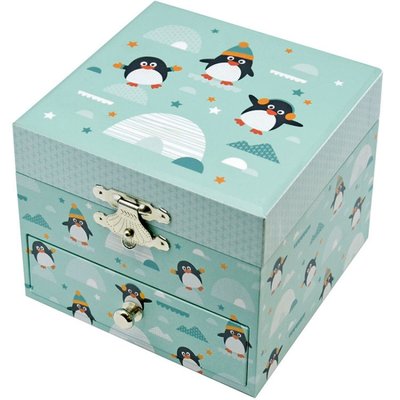 Petite boîte à musique bébé phosphorescente Pingouin TROUSSELIER