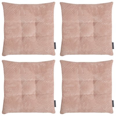 Galettes de chaise velours carrées COMODO-lot de 4 MAGMA HEIMTEX