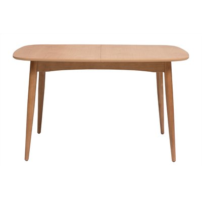 Table extensible rallonges intégrées rectangulaire en bois clair chêne L130-160 cm HELMA MILIBOO