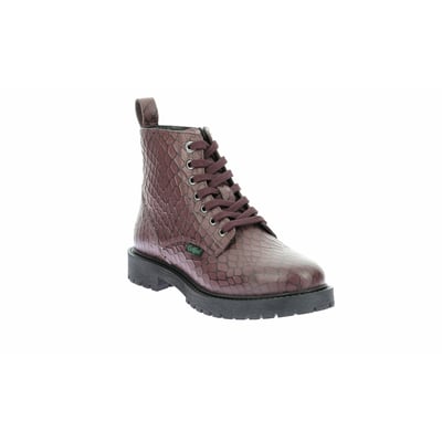 Bottines Vintage Le Crocodile Vert En Cuir Souple Bordeaux - Taille 41 (US 9)
